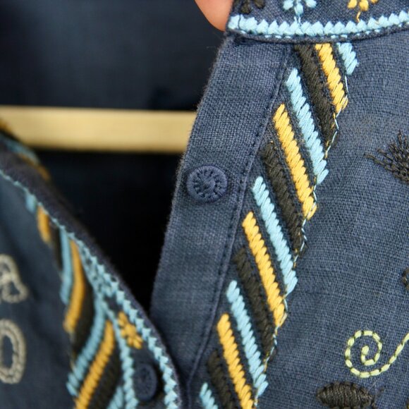 Johnny Was Linen Shirt - Picture 7 of 16